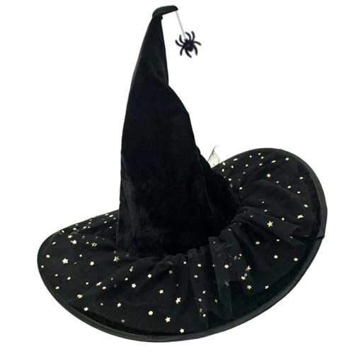 Qsvbeeqj Hexenhut 36cm High Spected Wizard Halloween Dress Up Witch Kostümzubehör Für Frauen Männer Maskerade Cosplay von Qsvbeeqj