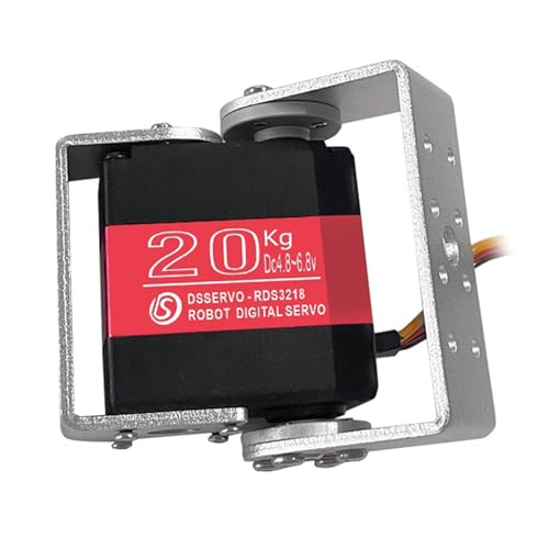 Qsvbeeqj High Moment 20 kg digitaler Servo Doppelwelle Metallgetriebe IP66 wasserdichte Projektkomponenten für Robotermodelle Schwerlastmotor von Qsvbeeqj