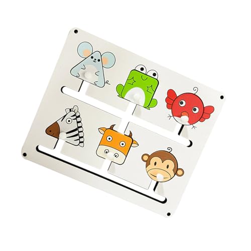 Qsvbeeqj Hölzerntier Puzzle Spielzeug Für Kinder Verstellbare Wege Sicheres Reise Lernspiel Für Kognitive Entwicklungskonzentration Verbesserung Holzspielzeug von Qsvbeeqj