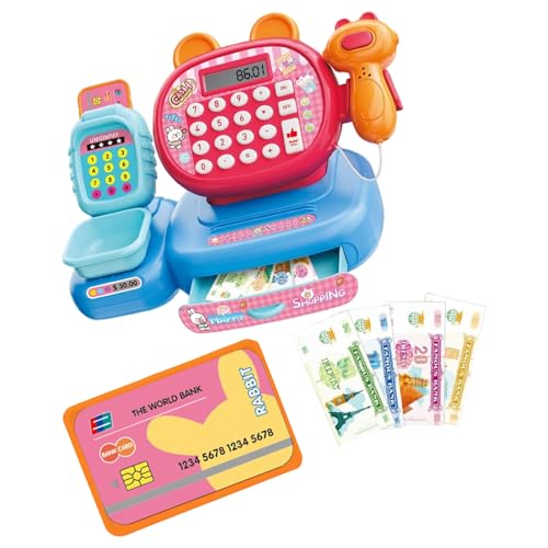 Qsvbeeqj Interaktive Treat Play Cassier Toy Für Kinder Realistische Supermarkt Erleben Sie Bildungsmathematik Lernspiel Von 3+ Kinder Supermarkt Checkout Spielzeug von Qsvbeeqj