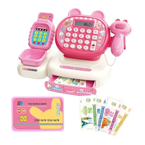 Qsvbeeqj Interaktive Treat Play Cassier Toy Für Kinder Realistische Supermarkt Erleben Sie Bildungsmathematik Lernspiel Von 3+ Kinder Supermarkt Checkout Spielzeug von Qsvbeeqj