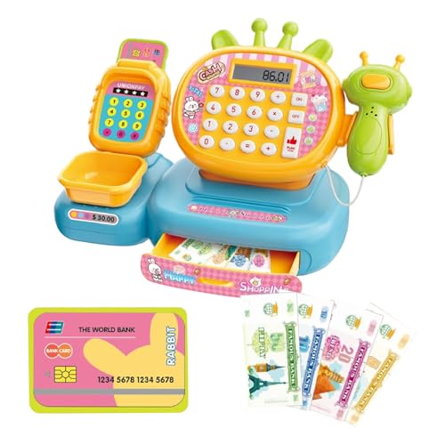 Qsvbeeqj Interaktive Treat Play Cassier Toy Für Kinder Realistische Supermarkt Erleben Sie Bildungsmathematik Lernspiel Von 3+ Kinder Supermarkt Checkout Spielzeug von Qsvbeeqj