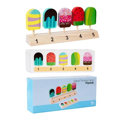 Qsvbeeqj Kinder Hölzerne Eisdiele Spielset Tun Rollenspiele Pädagogisches Spielzeug Für Kleinkindjungen Mädchen Von 3 4 5 6 Jahren Rollenspiel Eisspielzeug von Qsvbeeqj