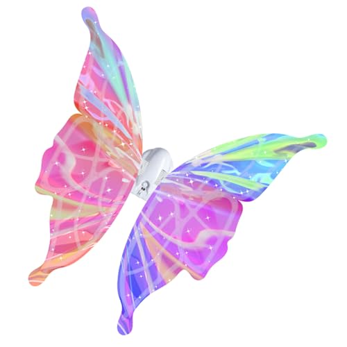 Qsvbeeqj LED Moving Fairy Wing Musical Princess Rolle Spielen Accessoire Fairy Wing Für Kinder Mädchen Urlaub Event Dressing Girls Birthday Party Dressing Flügel Flügel von Qsvbeeqj