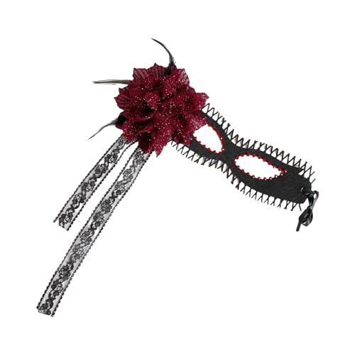 Qsvbeeqj Lace Eye Maske Halbgesicht Halloween Cosplay Maske Für Frauen Halloween Hochzeit Prom Halloween Kostümzubehör Rollenspiele Spielmaske von Qsvbeeqj