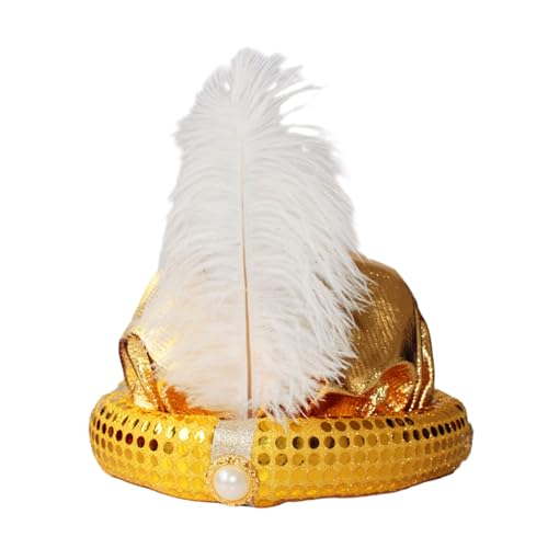 Qsvbeeqj Lustiger arabischer Prinz Hut für Erwachsene und Teenager - Halloween Hut für Damen - Faschingskostüm für Halloween Weihnachten Party - Kostüm Damen mit Hüten von Qsvbeeqj