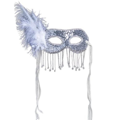 Qsvbeeqj Maskerade Pailletten Augenmaske Kostüm Halbgesicht für Frauen Cosplay Abschlussbälle Maskerade Hochzeit von Qsvbeeqj