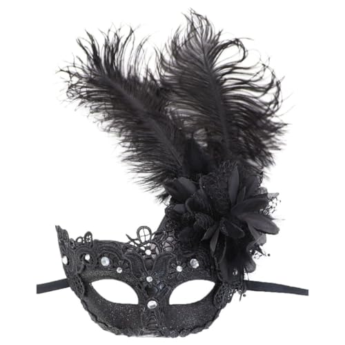 Qsvbeeqj Maskerade für Damen, Halloween-Kostüm, Augenmaske, Halbmaske, Kostüm für Karneval Qsvbeeqj Maskerade für Damen, Halloween-Kostüm, Augenmaske, Halbmaske, Kostüm für Karneval von Qsvbeeqj