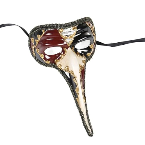 Qsvbeeqj Maskerade halbes Gesicht für Damen und Herren, Halloween, Halloween, lange Nase, Augenmaske mit langer Nase Qsvbeeqj Maskerade halbes Gesicht für Damen und Herren, Halloween, Halloween, lange Nase, Augenmaske mit langer Nase von Qsvbeeqj