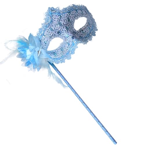 Qsvbeeqj Maskerade mit Stick gefiederte Maskerade Halb Gesicht für Frauen Abschlussball Halloween Party Cosplay Mottoparty Qsvbeeqj Maskerade mit Stick gefiederte Maskerade Halb Gesicht für Frauen Abschlussball Halloween Party Cosplay Mottoparty von Qsvbeeqj