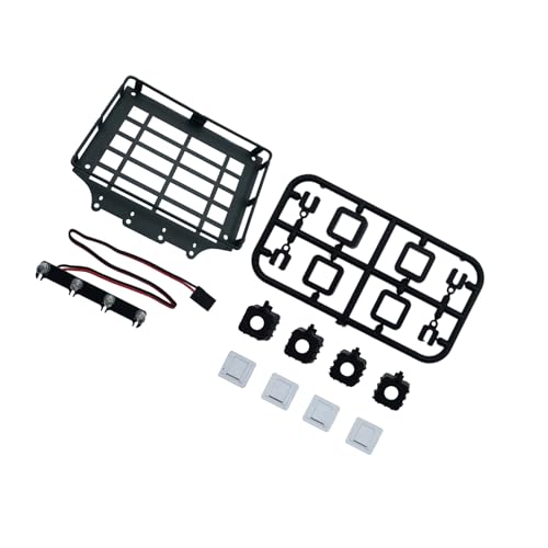 Qsvbeeqj Metalldachträger Mit Lampmodell Crawlers Upgrade Kits Für 1/12 Skala Fernbedienungssteuerungsauto Modifikation Enthusiasten Crawlers Car Dachregal Zubehör von Qsvbeeqj