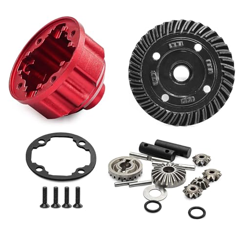 Qsvbeeqj Metallstahl Heckdifferentialbaugruppe 37/13T Für Verbesserte Leistungen Und Haltbarkeit Für Fernbedienungsautos Blaues Finish Fernbedienungsdifferential von Qsvbeeqj