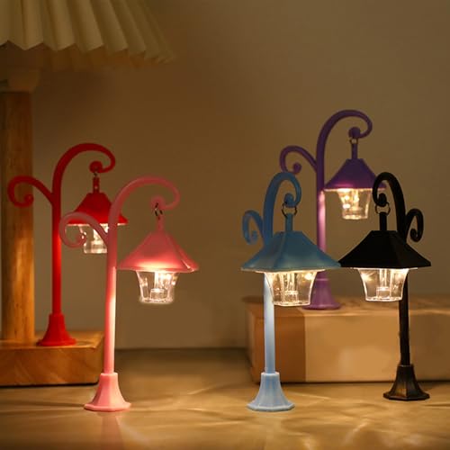 Qsvbeeqj Miniatur Street Lamp Model Pathway Light Landscape Lampe Für Puppenhäuser Und Gartenszene Mit Zubehör 2PCs von Qsvbeeqj