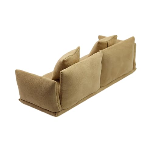 Qsvbeeqj Miniatur Wohnzimmer Sofa Couch Modell Detaillierte Holzpuppenmöbel 1/12 Maßstab Für Sammlersofa Für Architekturmodelle von Qsvbeeqj