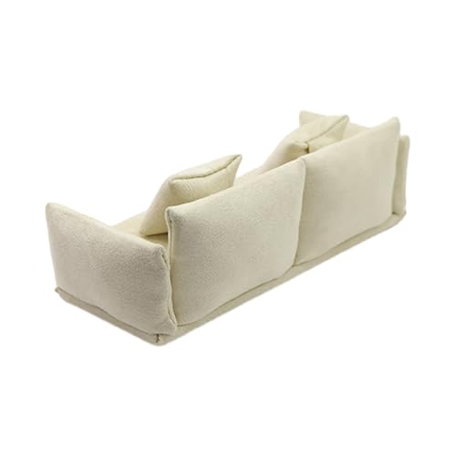 Qsvbeeqj Miniatur Wohnzimmer Sofa Couch Modell Detaillierte Holzpuppenmöbel 1/12 Maßstab Für Sammlersofa Für Architekturmodelle von Qsvbeeqj