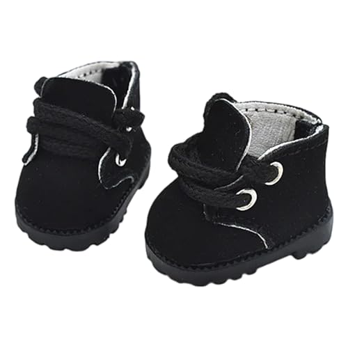 Qsvbeeqj Miniaturpuppenschuh Mit Metallzeletten Simulation Bootie Replicas Figur Für 17 cm Anime Plush Doll Dressing Accessoire Puppenzubehör von Qsvbeeqj