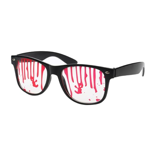 Qsvbeeqj Partybrille, dekorative Halloween-Brille, Cosplay-Brille, Blutspritzer, für Halloween-Dekoration, Blutspritzer, Horror Qsvbeeqj Partybrille, dekorative Halloween-Brille, Cosplay-Brille, Blutspritzer, für Halloween-Dekoration, Blutspritzer, Horror von Qsvbeeqj