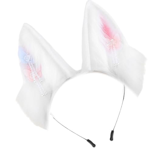 Qsvbeeqj Plüsch Pelzige Kaninchen Ohren Stirnband Bunnies Ohr Kopfbedeckung Faux Pelze Bunnies Ohr von Qsvbeeqj