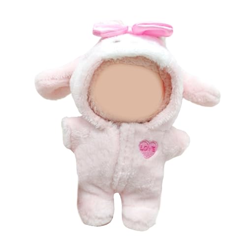 Qsvbeeqj Plüschpuppe Strampler Kaninchen Kostüm Für Anime 17 cm Sitzende Puppen Kinder Sammlerplüschpendellanz Doll Dressing Kits Anime Babypuppen Outfit von Qsvbeeqj