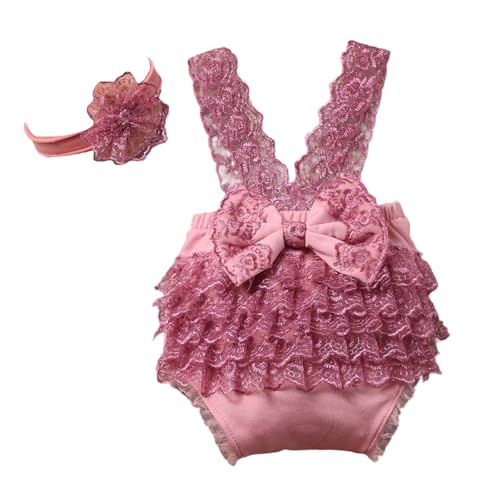 Säuglingsfotografie Kostüm Spitzenkleid Kopfschmuck Passendes Outfit Schnell Ändernde Design Babyfoto Kleidung Neugeborene Fotografie Outfit von Qsvbeeqj