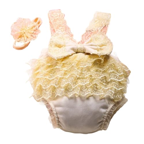 Qsvbeeqj Säuglingsfotografie Kostüm Spitzenkleid Kopfschmuck Passendes Outfit Schnell Ändernde Design Babyfoto Kleidung Neugeborene Fotografie Outfit von Qsvbeeqj