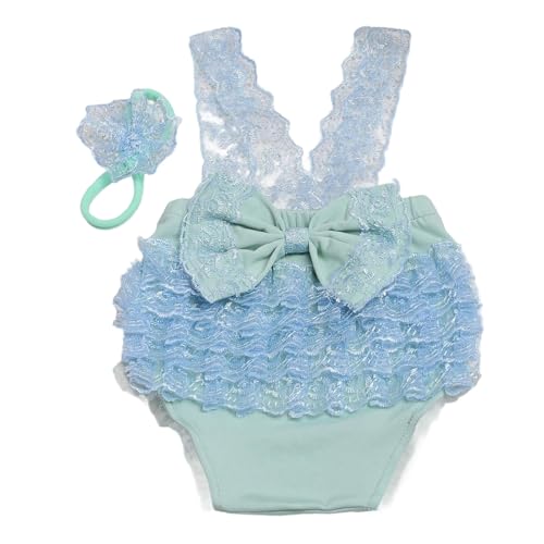 Säuglingsfotografie Kostüm Spitzenkleid Kopfschmuck Passendes Outfit Schnell Ändernde Design Babyfoto Kleidung Neugeborene Fotografie Outfit von Qsvbeeqj