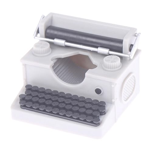 Qsvbeeqj Sammelbare Miniatur Vintage Schreibmaschinenschalter Schreibtisch Ornament Aus Plastik Für Puppenhäuser Und Kreative Geschenke Miniatur Vintage Schreibmaschinengeschenk von Qsvbeeqj