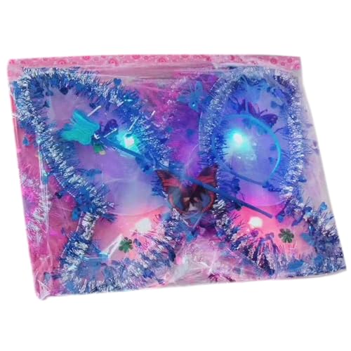 Qsvbeeqj Schmetterling mit Zauberstab und Pailletten-Stirnband, Märchenflügel, für Halloween, Schmetterling, mit Haarreif für Halloween-Party Qsvbeeqj Schmetterling mit Zauberstab und Pailletten-Stirnband, Märchenflügel, für Halloween, Schmetterling, mit Haarreif für Halloween-Party von Qsvbeeqj