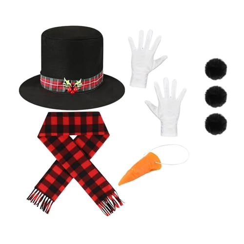 Qsvbeeqj Snowman Kostüm Kits Weihnachten Winter Frosty Kostüm Schneemann Mit Tutus Rock Karotten Nasenschal Handschuhe Pompoms Bälle Qsvbeeqj Snowman Kostüm Kits Weihnachten Winter Frosty Kostüm Schneemann Mit Tutus Rock Karotten Nasenschal Handschuhe Pompoms Bälle von Qsvbeeqj