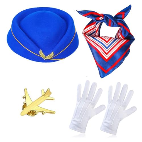 Qsvbeeqj Stewardess Hut Air Hostess Halloween Kostüm für Maskeraden Party Rollenspiel Schal Verkleiden Mottoparty Qsvbeeqj Stewardess Hut Air Hostess Halloween Kostüm für Maskeraden Party Rollenspiel Schal Verkleiden Mottoparty von Qsvbeeqj