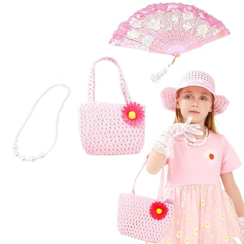 Qsvbeeqj Strawhat-Hut, für Damen, Mädchen, Tees, Party, Fotografie, Requisiten, Handtasche, Hut, lange Spitze, Handschuh, Perlenkette, Hochzeitskostüme, 7 Stück Qsvbeeqj Strawhat-Hut, für Damen, Mädchen, Tees, Party, Fotografie, Requisiten, Handtasche, Hut, lange Spitze, Handschuh, Perlenkette, Hochzeitskostüme, 7 Stück von Qsvbeeqj