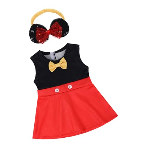 Qsvbeeqj Stylish 43cm Puppenkleidung Set Mit Abnehmbarem Bogen Easy Close Kleinkindkleid & Tat Um Kostümzubehör Für Kinder Für Kinder Leicht Zu Wechseln. von Qsvbeeqj