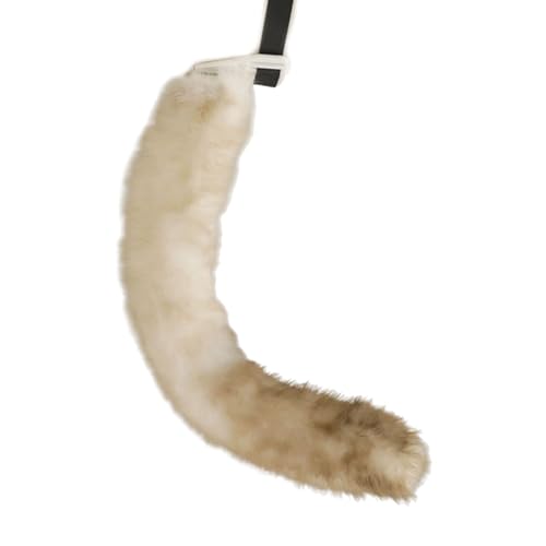 Qsvbeeqj Tier-Cosplay-Kostüm, Kunstpelze, Wolf, Katzen, Füchse, flauschiger Schwanz, Katzen, Ohren, Stirnbänder, Halloween-Party, Kostümzubehör von Qsvbeeqj