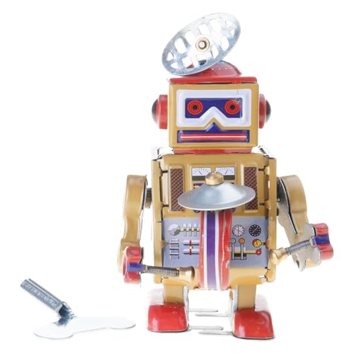 Qsvbeeqj Tinplate Roboter Schlagzeuger Spielzeug Einzigartiges Windup Antiquitätendesign Für Erwachsene Und Kinder Vintage Mechanical Toy Retro Eisenspielzeug Qsvbeeqj Tinplate Roboter Schlagzeuger Spielzeug Einzigartiges Windup Antiquitätendesign Für Erwachsene Und Kinder Vintage Mechanical Toy Retro Eisenspielzeug von Qsvbeeqj
