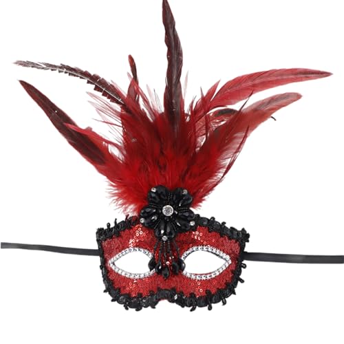 Qsvbeeqj Venezianer Maske Augenmaske Gefiederte Halbe Gesichtsmaske Augenmaske Für Maskerade Proms Halloween Party Cosplay Fotoshootte Geschenk Masquerade Maske Qsvbeeqj Venezianer Maske Augenmaske Gefiederte Halbe Gesichtsmaske Augenmaske Für Maskerade Proms Halloween Party Cosplay Fotoshootte Geschenk Masquerade Maske von Qsvbeeqj