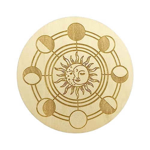 Qsvbeeqj Wahrsagenpendel, Holzbrett, für Sonne Mond Energie Skulptur Rand metaphysische Ornamente metaphysische Ornamente Qsvbeeqj Wahrsagenpendel, Holzbrett, für Sonne Mond Energie Skulptur Rand metaphysische Ornamente metaphysische Ornamente von Qsvbeeqj