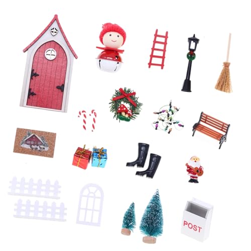 Qsvbeeqj Weihnachtsszene Dollhouses Accessoires Mit Miniaturnüssen Und Feen Tür Dekors Einfallsreiches Spielspielzeug Für Kinder von Qsvbeeqj