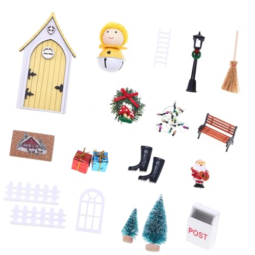 Qsvbeeqj Weihnachtsszene Dollhouses Accessoires Mit Miniaturnüssen Und Feen Tür Dekors Einfallsreiches Spielspielzeug Für Kinder von Qsvbeeqj