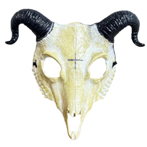 Qsvbeeqj Ziegen-Skelett, Halloween, Cosplay, Ziegenkopf-Skelett, für Jungen, Mädchen, Karneval, Halloween, Party, Cosplay, Requisiten Qsvbeeqj Ziegen-Skelett, Halloween, Cosplay, Ziegenkopf-Skelett, für Jungen, Mädchen, Karneval, Halloween, Party, Cosplay, Requisiten von Qsvbeeqj