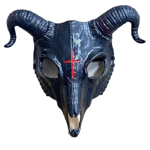 Qsvbeeqj Ziegen-Skelett, Halloween, Cosplay, Ziegenkopf-Skelett, für Jungen, Mädchen, Karneval, Halloween, Party, Cosplay, Requisiten Qsvbeeqj Ziegen-Skelett, Halloween, Cosplay, Ziegenkopf-Skelett, für Jungen, Mädchen, Karneval, Halloween, Party, Cosplay, Requisiten von Qsvbeeqj