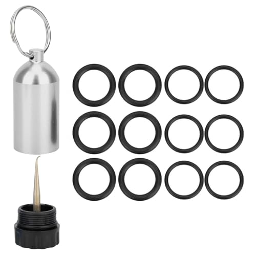 Tauchtank, 12-Zylinder-Aufbewahrungsflasche mit Dichtring, kleiner Tank-Schlüsselanhänger, Tauchzylinder-Ventildichtungsring, Dichtungsring von Qsvbeeqj