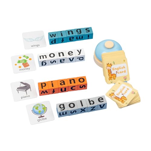 Qsvbeeqj Wort Rechtschreibung Spiel Kinder Pädagogisches Puzzlespielzeug Mit Papierkarte Interaktive Buchstaben Lernfordernis Aktivität Interaktive Englische Lernkarte Puzzle Spielzeug Spielzeug von Qsvbeeqj