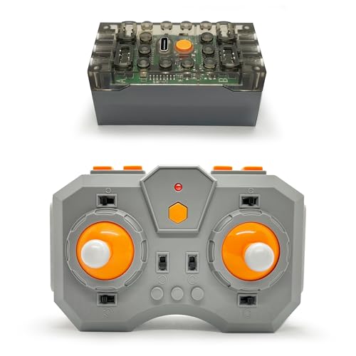 Power Function Module Joystick Fernbedienung Batteriebox Upgrade Bausatz, 4 Power Output Port, APP-Steuerung, Kompatibel mit Technic (4 Kanäle) von Qter