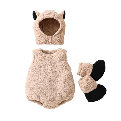 Baby-Halloween-Kostüme für Kleinkinder, Kleinkinder, Jungen, Mädchen, Tier, Obst, Kürbis, Weihnachtsthemen, Outfits, weich, niedlich, mit Kapuze, tägliches Spielen, Overall, Strampler, Schlafanzug Baby-Halloween-Kostüme für Kleinkinder, Kleinkinder, Jungen, Mädchen, Tier, Obst, Kürbis, Weihnachtsthemen, Outfits, weich, niedlich, mit Kapuze, tägliches Spielen, Overall, Strampler, Schlafanzug von Qtinghua