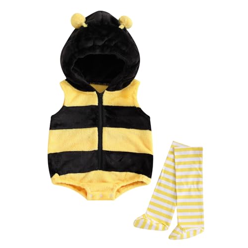 Baby-Halloween-Kostüme für Kleinkinder, Kleinkinder, Jungen, Mädchen, Tier, Obst, Kürbis, Weihnachtsthemen, Outfits, weich, niedlich, mit Kapuze, tägliches Spielen, Overall, Strampler, Schlafanzug von Qtinghua