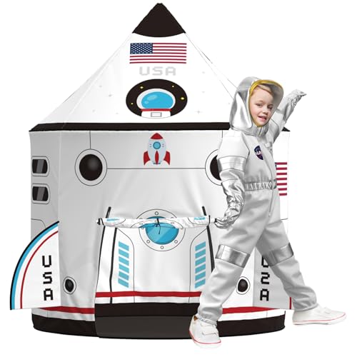 Qtioucp - Astronautenzelt für Kinder, Deluxe-Raumschiff, Spielspielzeug, lustiges Spielzeug für Kinder von 3–6 Jahren, Platz im Freien für drinnen und Qtioucp - Astronautenzelt für Kinder, Deluxe-Raumschiff, Spielspielzeug, lustiges Spielzeug für Kinder von 3–6 Jahren, Platz im Freien für drinnen und von Qtioucp