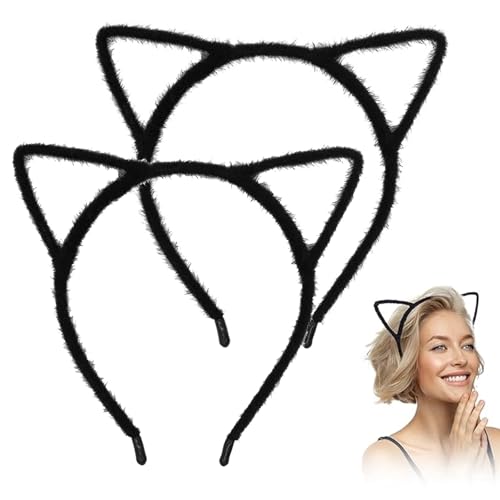 QttvbTna 2 x schwarze Katzenohren-Haarbänder, Katzenohren, Halloween-Haarreif, Cosplay-Zubehör, Halloween-Dekorationen, Fasching, Kinder, Anime, Cosplay, Damen QttvbTna 2 x schwarze Katzenohren-Haarbänder, Katzenohren, Halloween-Haarreif, Cosplay-Zubehör, Halloween-Dekorationen, Fasching, Kinder, Anime, Cosplay, Damen von QttvbTna