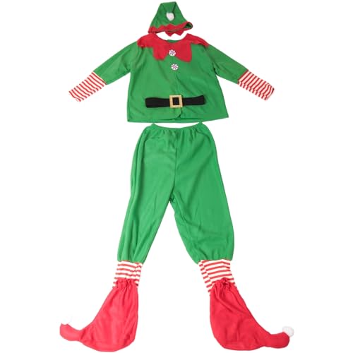 Qtynudy Elfen-Weihnachtskostüme, Outfit, Anzug, Weihnachtsmann-Kostüm, Lustig, Cosplay, Party, Langlebig, 150 cm von Qtynudy