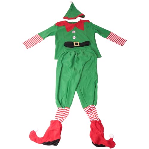 Qtynudy Elfen-Weihnachtskostüme, Outfit, Anzug, Weihnachtsmann-Kostüm, Lustige Cosplay-Party, Einfach zu Verwenden, 160 cm von Qtynudy