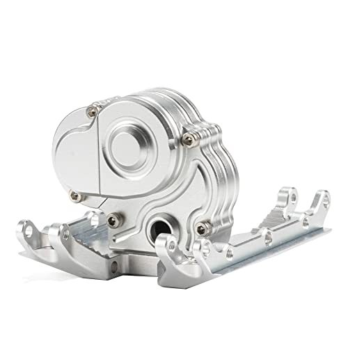 Qtynudy GetriebegehäUse-Set Getriebedeckel mit Getriebehalter für Axial 1/18 UTB18 Capra RC-Kletterwagenteile, Silber von Qtynudy